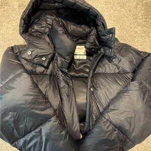 Abercrombie & Fitch Black Puffer Jacket with Hood